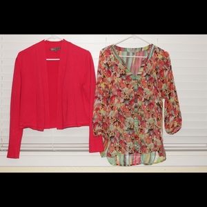 Blouse w/ Cardigan $12